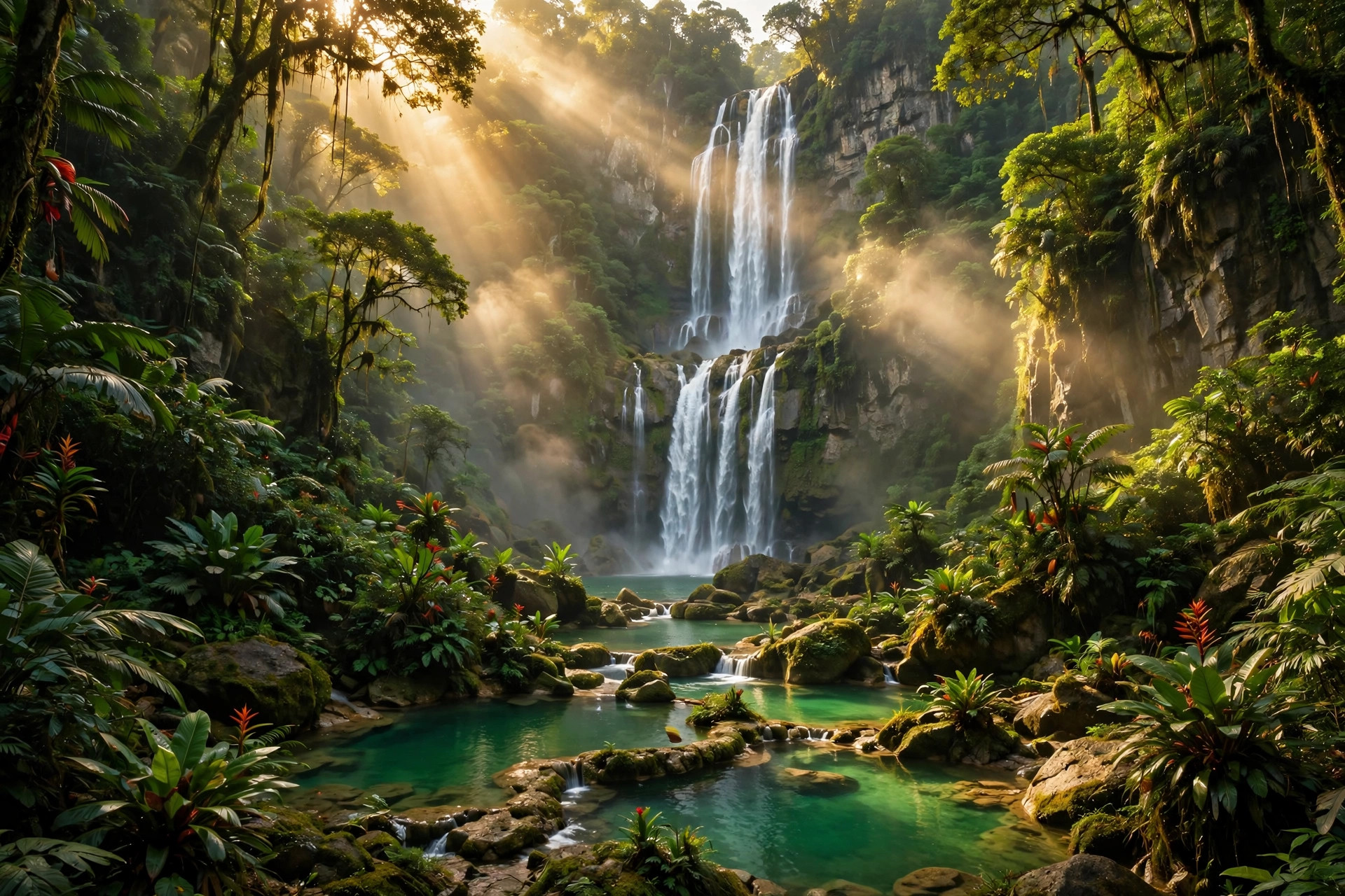 Cascada entre la selva